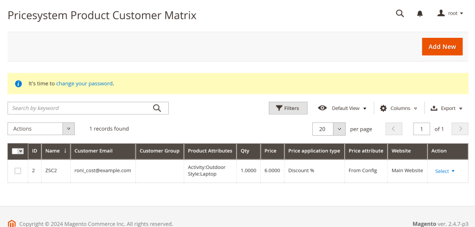 Product Customer Matrix 1